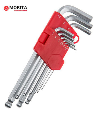 Αγορά Πλαστική βάση σφαιρικής βάσης κλειδί Allen 9 Pce CR-V Steel 1,5mm, 2mm, 2,5mm, 3mm, 4mm, 5mm, 6mm, 8mm έως 25° Βίδωμα υπό γωνία online manufacture