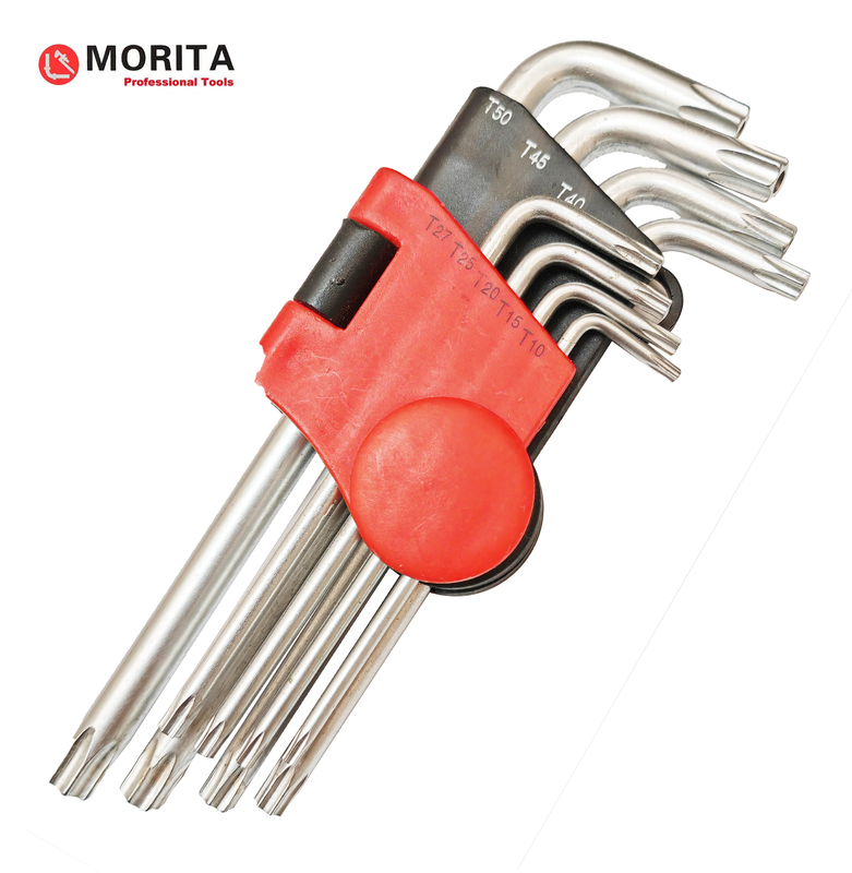 Πλαστικό κάλυμμα Torx End Allen Key Kit 9 Pce CR-V Χάλυβα κατσαβίδι και πρίζα σετ Α Tamper Proof Torx